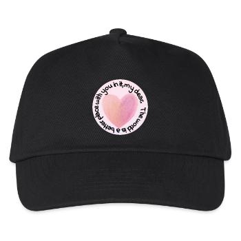 Pastel Heart Love - Kids’ Baseball Cap - black - Front