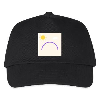 Purple bow in minimal sun - Kids’ Baseball Cap - black - Front