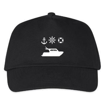 Motorboat - Kids’ Baseball Cap - black - Front