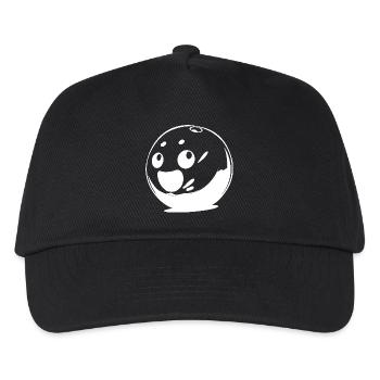 Smiling bowling ball - Kids’ Baseball Cap - black - Front