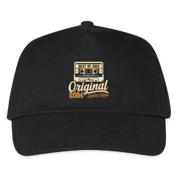 Original 2004 Vintage - 2004 Birthday Gift - Kids’ Baseball Cap - black - Front