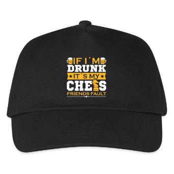 Échiquier des joueurs d’échecs - Casquette de baseball Enfant - noir - Devant