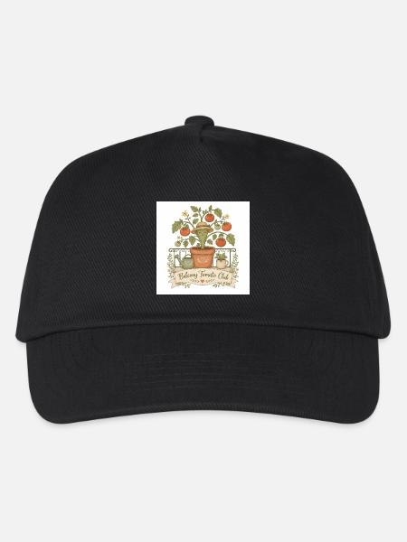 Balkon-Tomatenclub Illustration - Kinder Basecap - Schwarz
