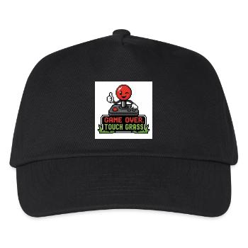Game Over Touch Grass Pixel - Kids’ Baseball Cap - black - Front
