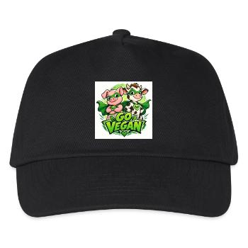 Go vegan superheroes - Kids’ Baseball Cap - black - Front