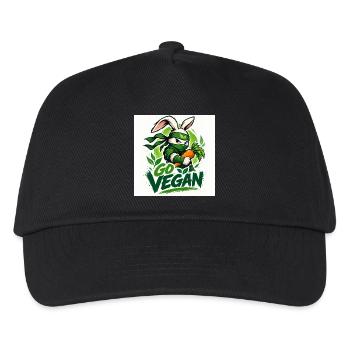 go vegan - Kids’ Baseball Cap - black - Front