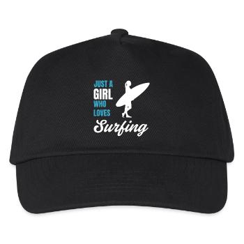 Surfer Girl Beach Lover Gift for Women - Kids’ Baseball Cap - black - Front