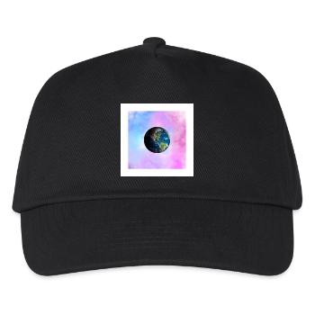 Erde in Pastellgalaxie - Kinder Basecap - Schwarz - Vorne