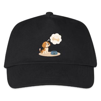 Beagle dreams of a bone - Kids’ Baseball Cap - black - Front