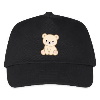 Colourful teddy bear for children - Kids’ Baseball Cap - black - Front