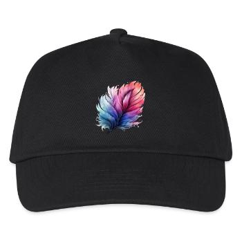 Prismatic Feather Gradient - Kids’ Baseball Cap - black - Front