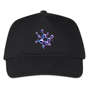 Liquid Metal Molecule Art - Kids’ Baseball Cap - black - Front