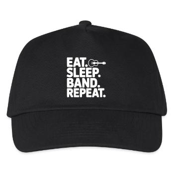 Eat. Sleep. Band. Repeat. - Kids’ Baseball Cap - black - Front