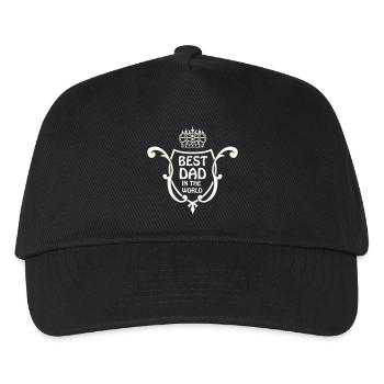 Best Dad in the World Emblem - Kids’ Baseball Cap - black - Front
