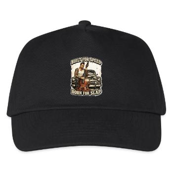 Rockabilly Double Bass Classic Car - Built For Speed - Kids’ Baseball Cap - black - Front