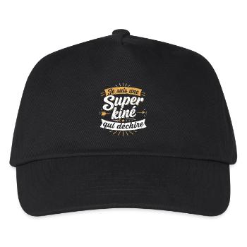 Je suis une Super kiné qui déchire - Casquette de baseball Enfant - noir - Devant
