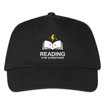 Reading Is My Superpower | Book Lover Shirt - Kids’ Baseball Cap - black - Front
