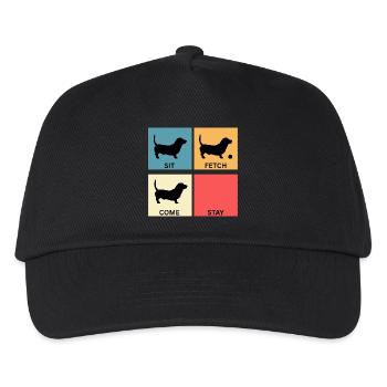 Basset Hound Dog Lover Gift for Dog Mom - Kids’ Baseball Cap - black - Front