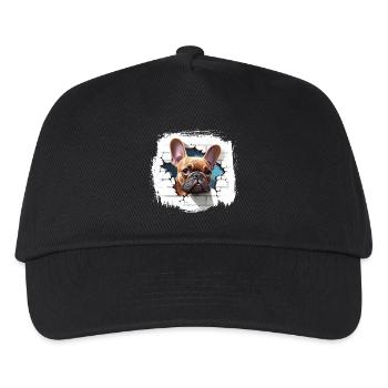 French Bulldog Cartoon - Kids’ Baseball Cap - black - Front