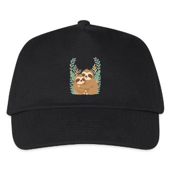 De jolis paresseux se blottissent dans un design de jungle - Casquette de baseball Enfant - noir - Devant