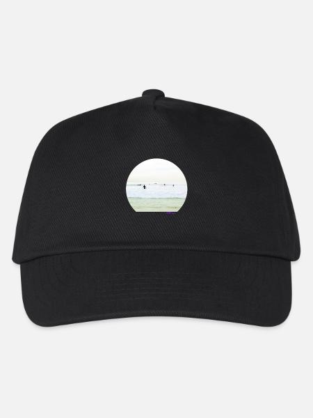 Surfer-Silhouette - Kinder Basecap - Schwarz
