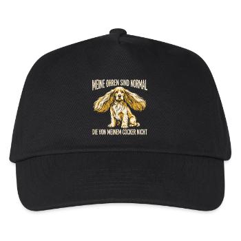 Meine Ohren sind normal, die vom Cocker nicht - Kinder Basecap - Schwarz - Vorne