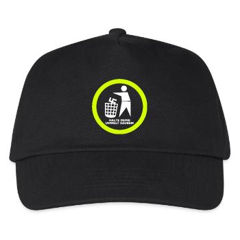 Gegen Rechts - Halte deine Umwelt sauber - FCK NZS - Kinder Basecap - Schwarz - Vorne