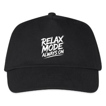Relax Mode Immer An - Kinder Basecap - Schwarz - Vorne