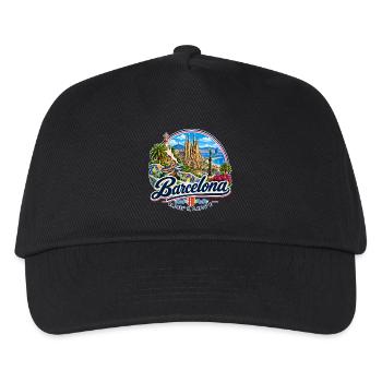 Barcelona - Spanien - Espana - Spain - Kinder Basecap - Schwarz - Vorne