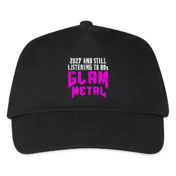 2027 and still listening to 1980s Glam Metal - Kinder Basecap - Schwarz - Vorne