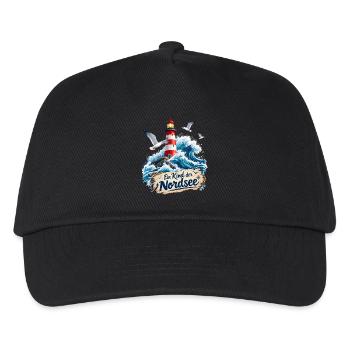 Nordsee , ein Kind der Nordsee - Kinder Basecap - Schwarz - Vorne
