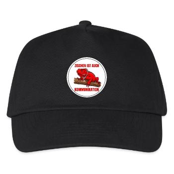 Reptilienarzt Leguan Motiv Zischen Kommunikation - Kinder Basecap - Schwarz - Vorne