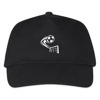 Spiralfußball ins Netz - Kinder Basecap - Schwarz - Vorne