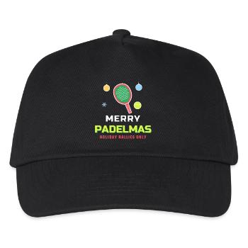 Frohe Padelmas lustige Weihnachten Padelspieler - Kinder Basecap - Schwarz - Vorne