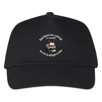 Manche Menschen haben Angst zu sterben - Totenkopf - Kinder Basecap - Schwarz - Vorne