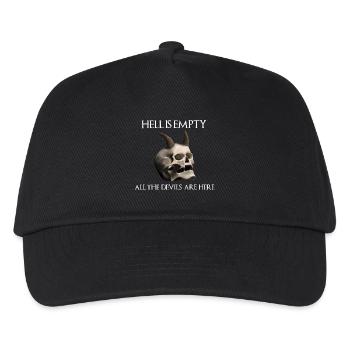 Hell is empty all the devils are here - Totenkopf - Kinder Basecap - Schwarz - Vorne