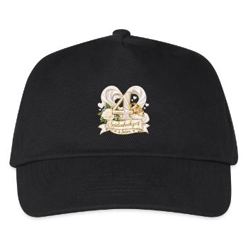4.Hochzeitstag , Seidenhochzeit 4 Jahre  - Kinder Basecap - Schwarz - Vorne