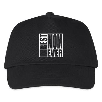 Best Mom Beste Mutter - Kinder Basecap - Schwarz - Vorne