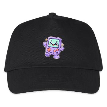 Happy Retro Gaming Console – Süßer Pastell-Gamer - Kinder Basecap - Schwarz - Vorne