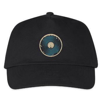 Naturvinyl – Kanu und Wald - Kinder Basecap - Schwarz - Vorne