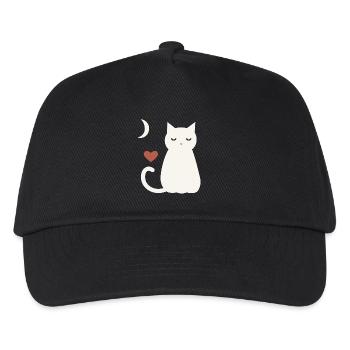Halloween Katze Damen - Kinder Basecap - Schwarz - Vorne