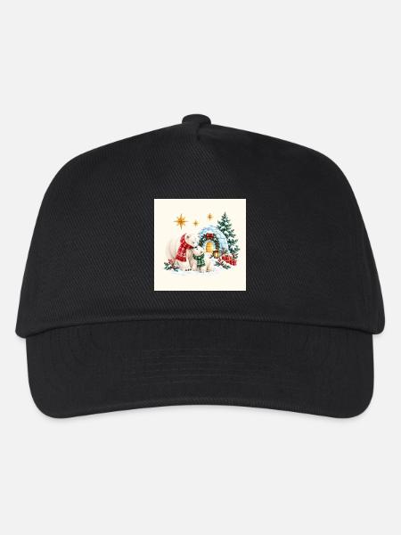 Eisbär-Familie Weihnachtsiglu - Kinder Basecap - Schwarz