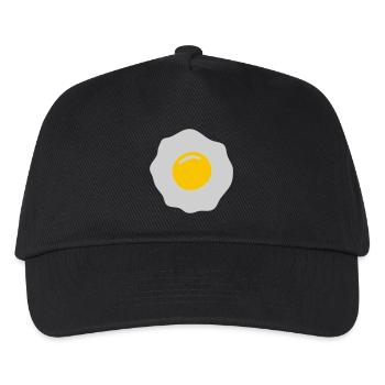 egg ei spiegelei - Kinder Basecap - Schwarz - Vorne