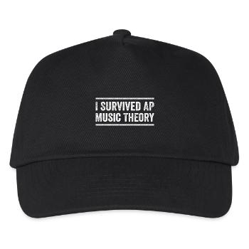 I Survived AP Music Theory Funny AP Examination - Kids’ Baseball Cap - black - Front