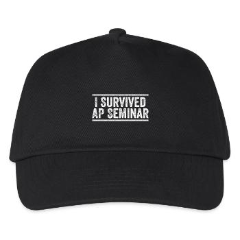 I Survived AP Seminar Sarcastic AP Quote, students - Kids’ Baseball Cap - black - Front