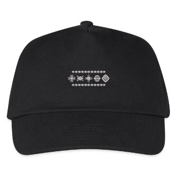 Tribal motifs and Native American symbols - Kids’ Baseball Cap - black - Front