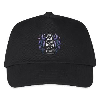 Religious quote Christian Bible verse gift - Kids’ Baseball Cap - black - Front