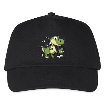 Dinosaurier Schultüte Zuckertüte Schulkind Dino - Kinder Basecap - Schwarz - Vorne
