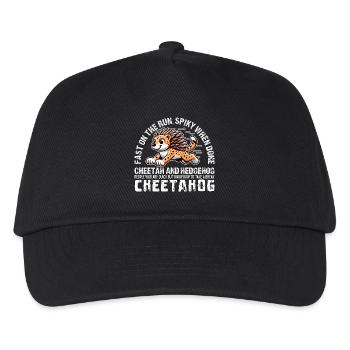 SCHNELL AUF DER FLUCHT, STACHELIG, WENN ES FERTIG IST - CHEETA HEDGEHOG - Kinder Basecap - Schwarz - Vorne