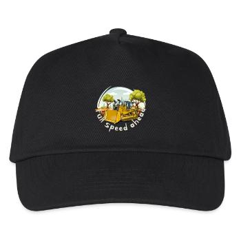 Bulldozer en plein essor - Casquette de baseball Enfant - noir - Devant